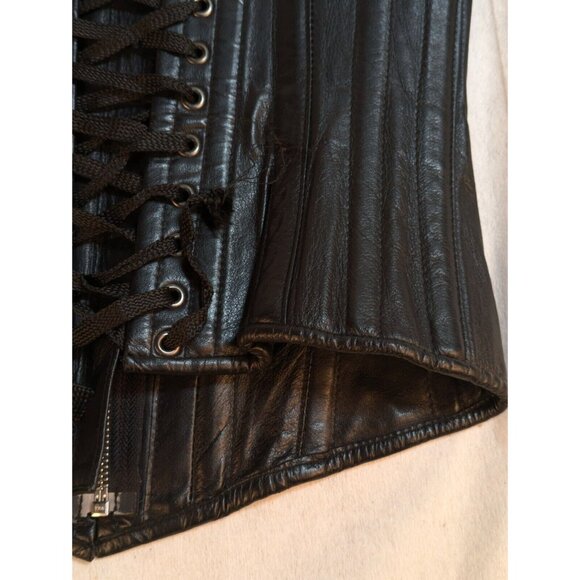 Northbound Leather Sweetheart Corset Zip Lace Up/zipper Womens 24 (6284) - Picture 10 of 16